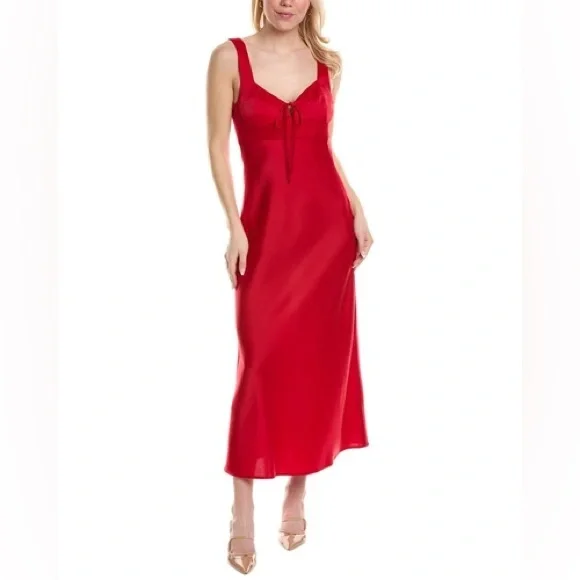 WAYF Siren Satin Maxi Dress size small - Picture 2 of 9